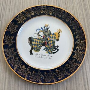 Brooks Brother’s Commissioned Decorative Plate w Earl of Surrey & Sussex